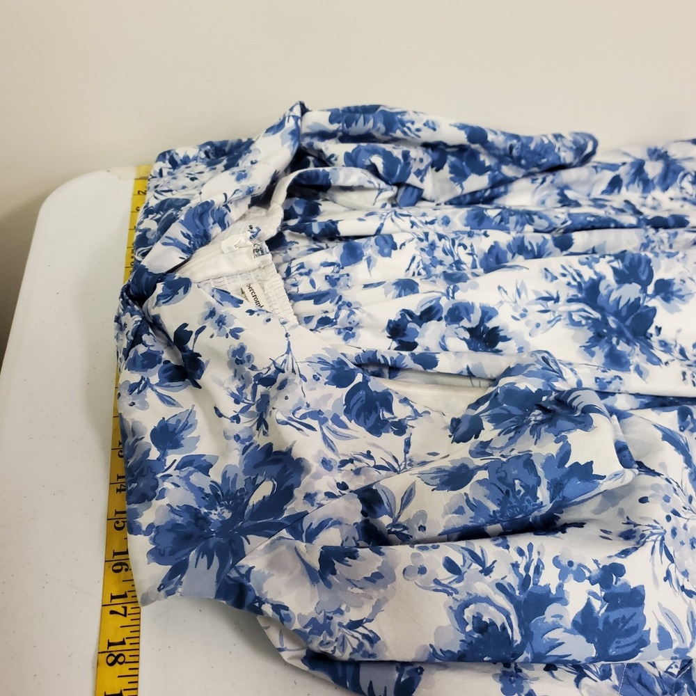 Abercrombie & Fitch Womens Emerson Puff Sleeve Mini Dress Size M Blue‎ Floral - Picture 7 of 13